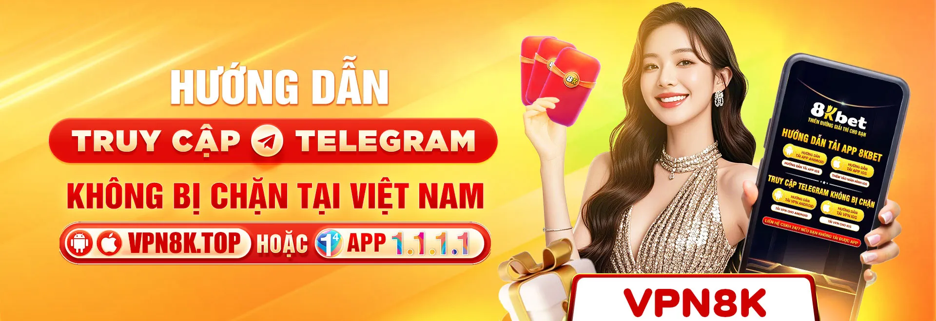 hướng dẫn vào 8kbet mới nhất khi bị chặn